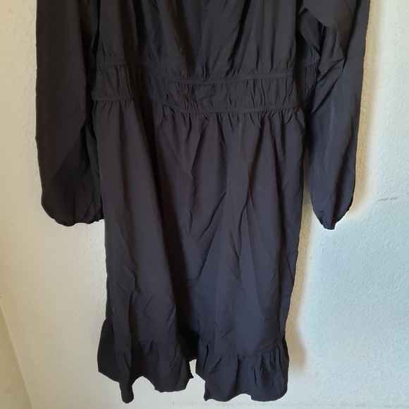 NWOT Grace Karin Plus Size Black Off Shoulder Ruffle Long Sleeve Dress Size 2XL - Picture 3 of 7